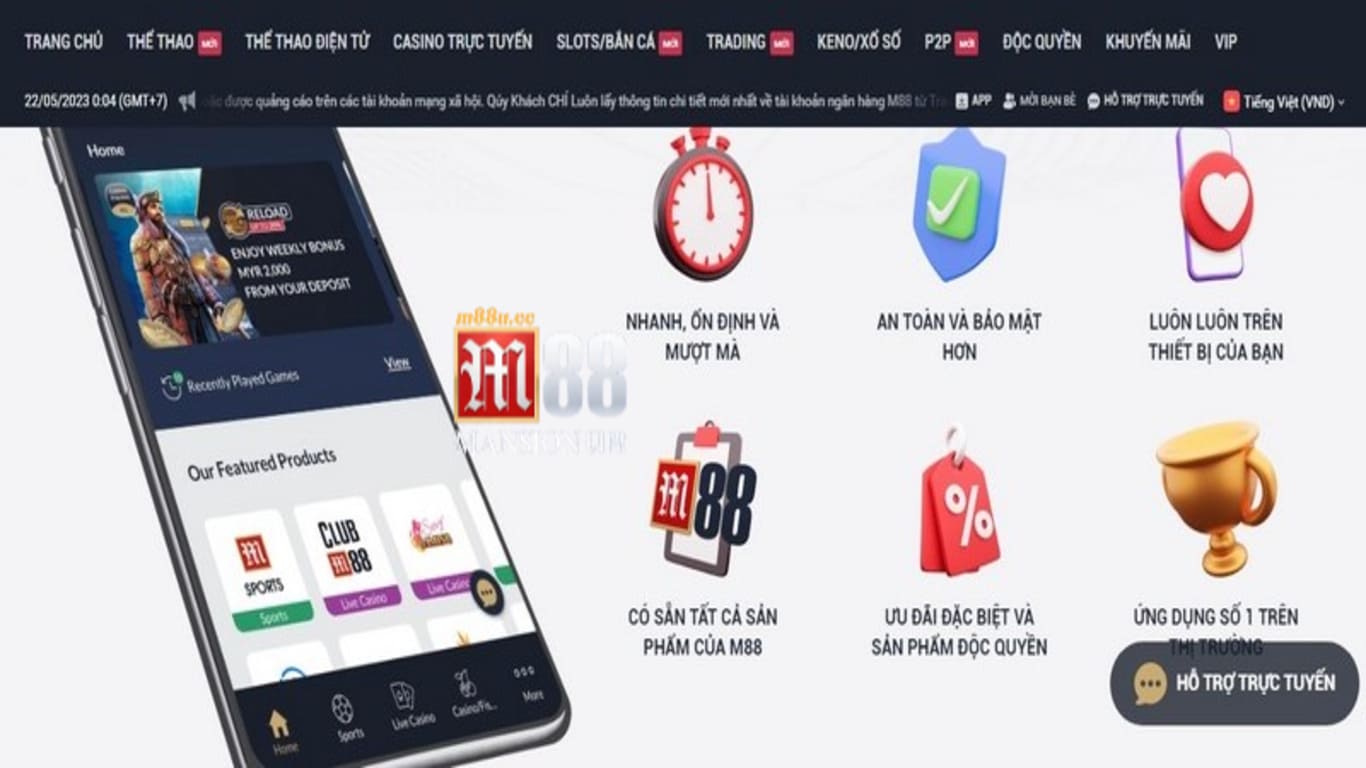 Hướng dẫn tải app M88 từ nhà cái